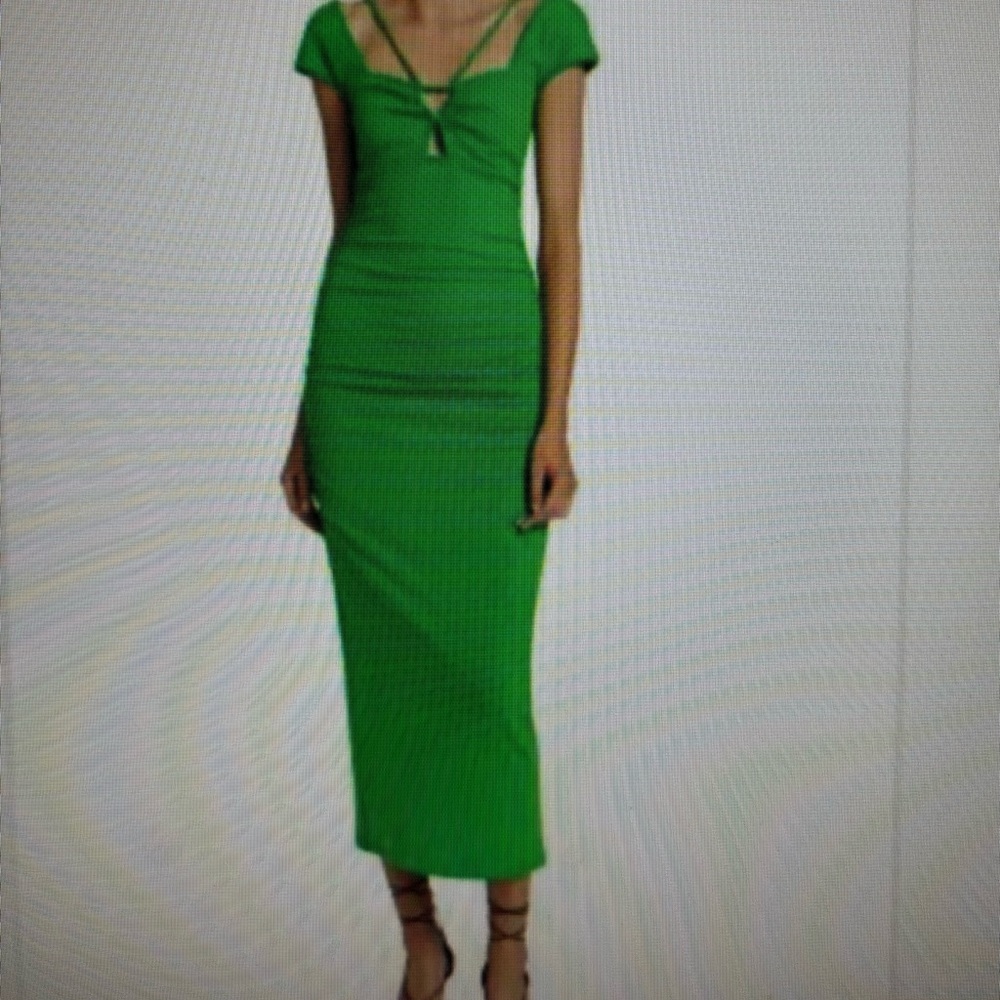 NWT Jonathan Simkhai Meryl midi dress. Size Large